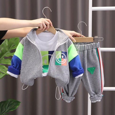 Children's Spring and Autumn Dress Coat Set of Three
